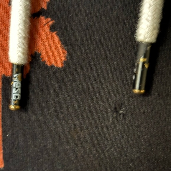 Wesc Black and Orange Palm Print Hoodie Size M - Picture 11 of 11